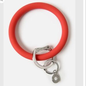 Red Silicone Key Ring Bracelet
